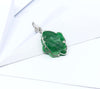 SJ2826 - Carved Jade with Diamond Pendant Set in 18 Karat White Gold Settings