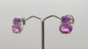 SJ1139 - Pink Sapphire, Purple Sapphire and Diamond Earrings Set in 18 Karat White Gold