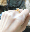 SJ2688 - White Sapphire Engagement Ring Set in 18 Karat Gold Settings