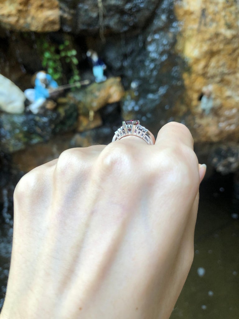 SJ6140 - GIA Certified 2 Cts Ruby with Diamond Ring Set in Platinum 950 Settings