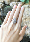 SJ6371 - Diamond Ring Set in 18 Karat White Gold Settings
