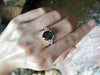 SJ2099 - Green Sapphire with Diamond Ring Set in 18 Karat Rose Gold Settings