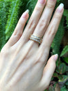 SJ2266 - White Sapphire Ring Set in 18 Karat Gold Settings