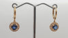 JE0321R - Blue Sapphire & Diamond Halo Earrings Set in 18 Karat Rose Gold Settings