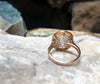 SJ3116 - Moonstone with Ruby Ring set in 18 Karat Rose Gold Settings