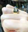 SJ2665 - Rainbow Color Sapphire with Diamond Ring Set in 18 Karat Gold Settings