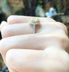 SJ2805 - Diamond and Yellow Diamond Ring Set in 18 Karat White Gold Settings
