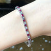SJ2513 - Ruby with Diamond Bracelet Set in 18 Karat White Gold Settings