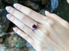 SJ1666 - GIA Certified Unheated 1.56 Cts Ruby with Diamond Ring in 18 Karat White Gold