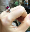 SJ1946 - Ruby with Diamond Ring Set in 18 Karat White Gold Settings