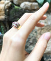 JR4715A - Ruby & Diamond Ring Set in 18 Karat Gold Setting