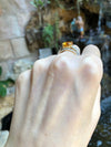 SJ6136 - Round Yellow Sapphire with Diamond Set in 18 Karat Gold Settings