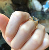 SJ1549 - Aquamarine with Diamond Ring Set in 18 Karat Gold Setting