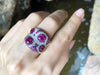 SJ1531 - Pink Sapphire with Diamond Ring Set in 18 Karat Rose Gold Settings