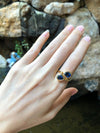 SJ1888 - Blue Sapphire Ring Set in 18 Karat Gold Settings