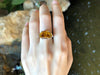 SJ1867 - Yellow Sapphire Ring Set in Platinum 950 Settings