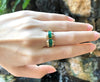 SJ2925 - Emerald Ring Set in 18 Karat Gold Settings