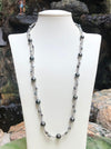 SJ1206 - Tahitian Pearl Necklace Set in 18 Karat White Gold Settings