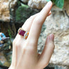 SJ2506 - Ruby with Diamond Ring Set in 18 Karat Gold Settings