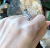 SJ6184 - White Sapphire Ring Set in 18 Karat White Gold Settings