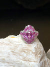 SJ1426 - Pink Sapphire with Diamond Ring Set in 18 Karat White Gold Settings