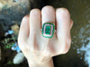 SJ2625 - Emerald with Diamond Ring Set in 18 Karat Gold Settings