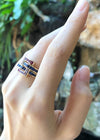 SJ3143 - Blue Sapphire and Ruby Ring Set in 18 Karat Gold Settings