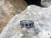 SJ1710 - Blue Sapphire with Diamond Ring Set in 18 Karat White Gold Settings