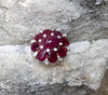 SJ1496 - Cabochon Ruby, Ruby with Diamond Ring Set in 18 Karat Gold Settings