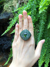SJ1806 - Jade, Green Tourmaline with Tsavorite Ring Set in 18 Karat White Gold Settings