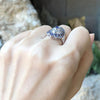 SJ3066 - Tanzanite with Cubic Zirconia Ring set in Silver Settings