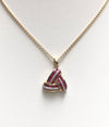 SJ2765 - Ruby with Diamond Pendant Set in 18 Karat Gold Settings