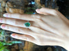 SJ1800 - Emerald with Diamond Ring Set in 18 Karat Gold Settings