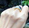 SJ1580 - Blue Sapphire with Diamond Ring Set in 18 Karat Gold Settings