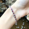 SJ2513 - Ruby with Diamond Bracelet Set in 18 Karat White Gold Settings