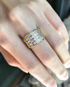 SJ1367 - White Sapphire Ring Set in 18 Karat Gold Settings