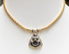 SJ1686 - Blue Sapphire with Diamond Necklace Set in 18 Karat Gold Settings