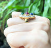 SJ2286 - Ruby, Emerald, Blue Sapphire and Diamond Ring Set in 18 Karat Gold Settings
