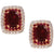 SJ3006 - Rubellite, Ruby, & Diamond 0.84ct Earrings in 18 Karat White Gold
