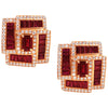 SJ6259 - Ruby 3.75 Carat, Ruby 1.29 Carat with Diamond 1.03cts Earrings in 18 Karat Gold
