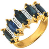 SJ3005 - Blue Sapphire 3.04 Carat with Diamond 0.18 Carat Ring in 18 Karat Gold Settings