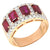 JR1377R - Ruby & Diamond Ring Set in 18 Karat Rose Gold Setting