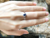 SJ2736 - Blue Sapphire with Diamond Ring Set in 18 Karat White Gold Settings