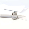 SJ6265 - Certified 4cts Zambian Emerald with Diamond Ring Set in 18 Karat White Gold