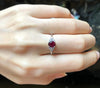 SJ1437 - Ruby with Diamond Ring Set in 18 Karat White Gold Settings