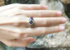 SJ1176 - Blue Sapphire with Diamond Ring Set in 18 Karat Gold Settings