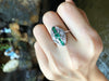 SJ2096 - Emerald with Diamond Ring Set in 18 Karat White Gold Settings