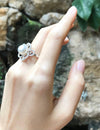 SJ1179 - Pearl with Diamond Ring Set in 18 Karat White Gold Settings