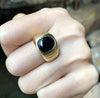 SJ1137 - Blue Sapphire Ring Set in 18 Karat Gold Settings