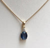 SJ2106 - Blue Sapphire with Diamond Pendant Set in 18 Karat Gold Settings